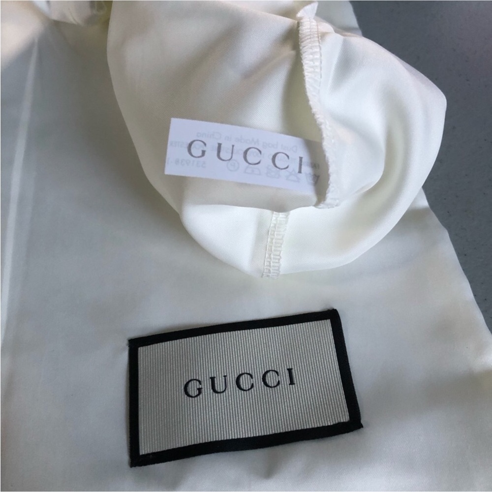 GUCCI EMPTY SHOE BOX NO SHOES 2/DUST BAGS BOX LABEL SIZE 37.5-7.5 - Picture 15 of 16